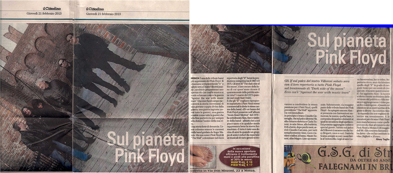 Sul pianeta Pink Floyd 'Il Cittadino' di Monza